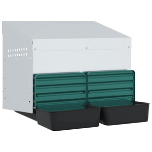 Nido per Polli 2 Scomparti A Parete in Acciaio Zincato 4104899