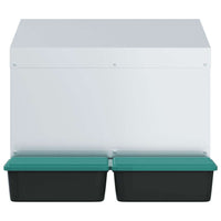 Nido per Polli 2 Scomparti A Parete in Acciaio Zincato 4104899