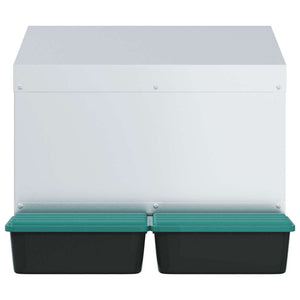 Nido per Polli 2 Scomparti A Parete in Acciaio Zincato 4104899