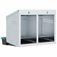 vidaXL Nido per Galline a 2 Scomparti da Parete in Acciaio Zincato