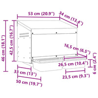 Nido per Polli 2 Scomparti A Parete in Acciaio Zincato 4104899