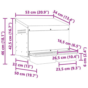Nido per Polli 2 Scomparti A Parete in Acciaio Zincato 4104899