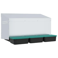 Nido per Polli 3 Scomparti A Parete in Acciaio Zincato 4104900