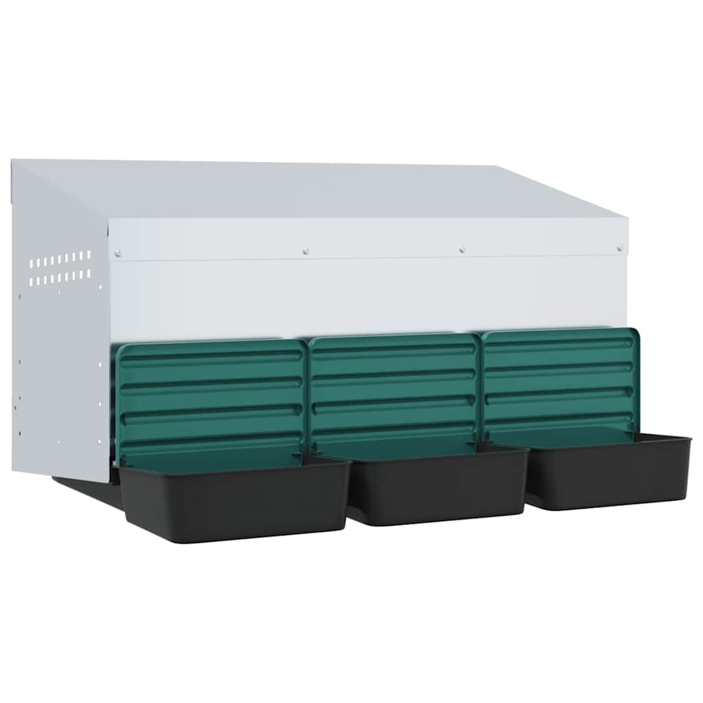 Nido per Polli 3 Scomparti A Parete in Acciaio Zincato 4104900