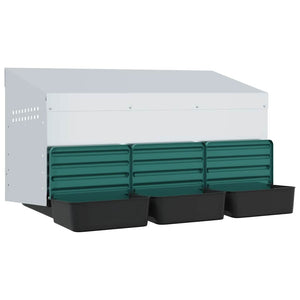 Nido per Polli 3 Scomparti A Parete in Acciaio Zincato 4104900