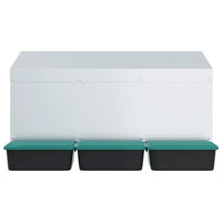 Nido per Polli 3 Scomparti A Parete in Acciaio Zincato 4104900