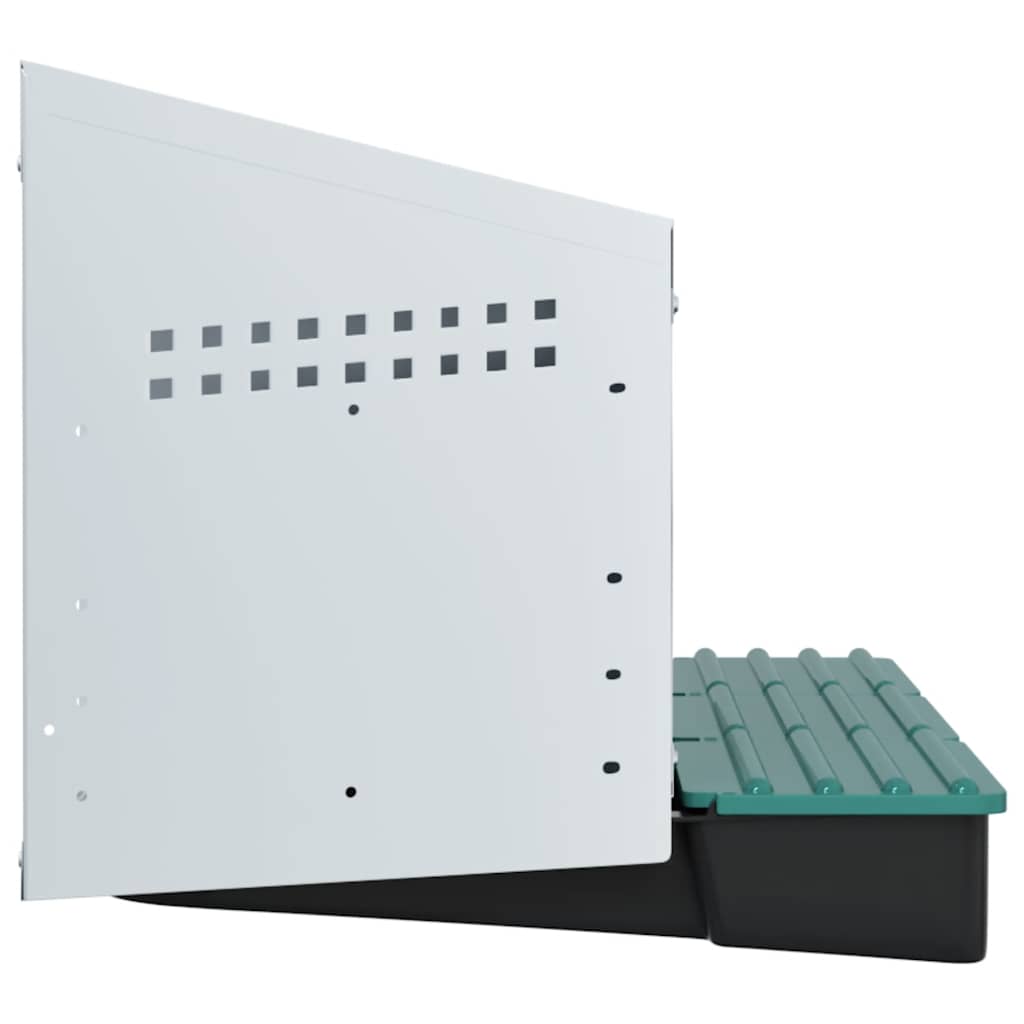 vidaXL Nido per Galline a 3 Scomparti da Parete in Acciaio Zincato