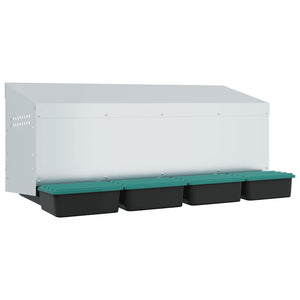 Nido per Polli 4 Scomparti A Parete in Acciaio Zincato 4104901