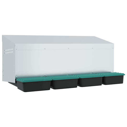 Nido per Polli 4 Scomparti A Parete in Acciaio Zincato 4104901