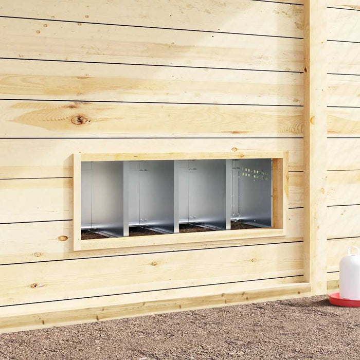 Nido per Polli 4 Scomparti A Parete in Acciaio Zincato 4104901