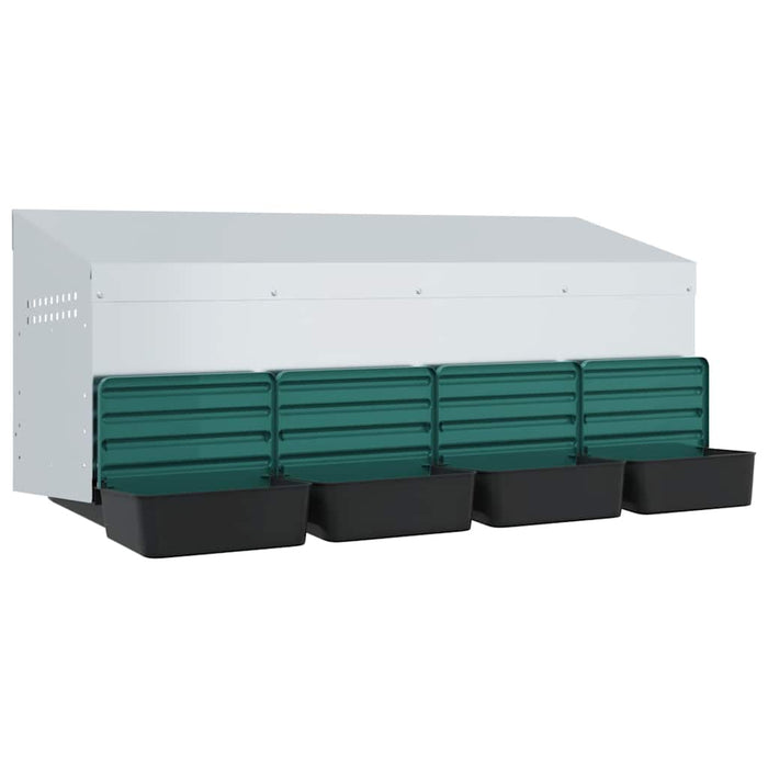 Nido per Polli 4 Scomparti A Parete in Acciaio Zincato 4104901