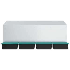 Nido per Polli 4 Scomparti A Parete in Acciaio Zincato 4104901