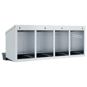 Nido per Polli 4 Scomparti A Parete in Acciaio Zincato 4104901