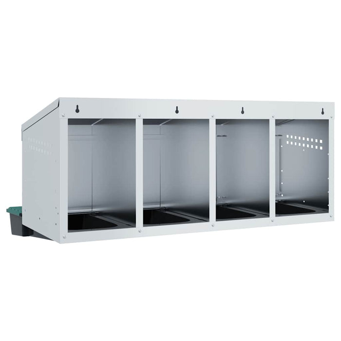 Nido per Polli 4 Scomparti A Parete in Acciaio Zincato 4104901