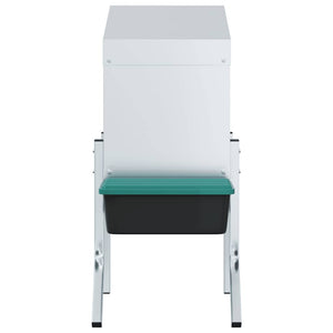 vidaXL Nido per Galline 1 Scomparto con Gambe in Acciaio Zincato