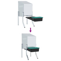 Nido per Polli 1 Scomparto con Gambe in Acciaio Zincato 4104902