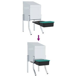 Nido per Polli 1 Scomparto con Gambe in Acciaio Zincato 4104902