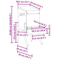 vidaXL Nido per Galline 1 Scomparto con Gambe in Acciaio Zincato