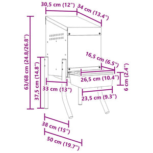 Nido per Polli 1 Scomparto con Gambe in Acciaio Zincato 4104902