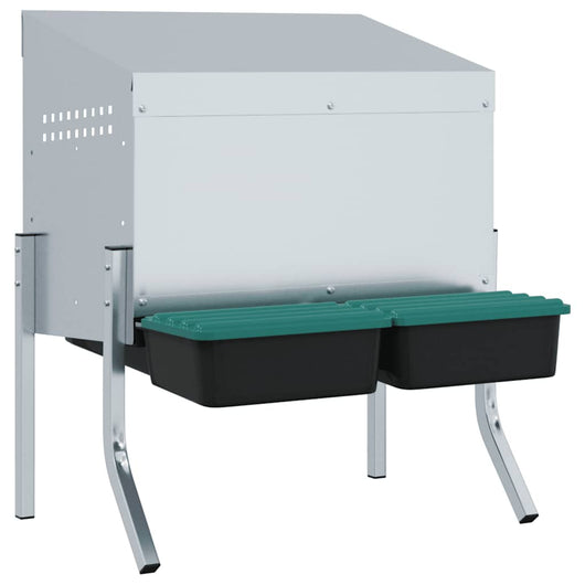Nido per Polli 2 Scomparti con Gambe in Acciaio Zincato 4104903
