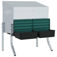 Nido per Polli 2 Scomparti con Gambe in Acciaio Zincato 4104903