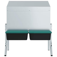 Nido per Polli 2 Scomparti con Gambe in Acciaio Zincato 4104903