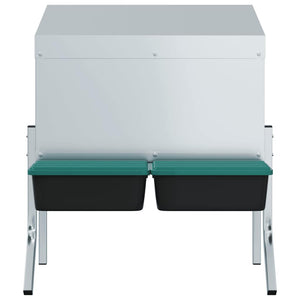 Nido per Polli 2 Scomparti con Gambe in Acciaio Zincato 4104903