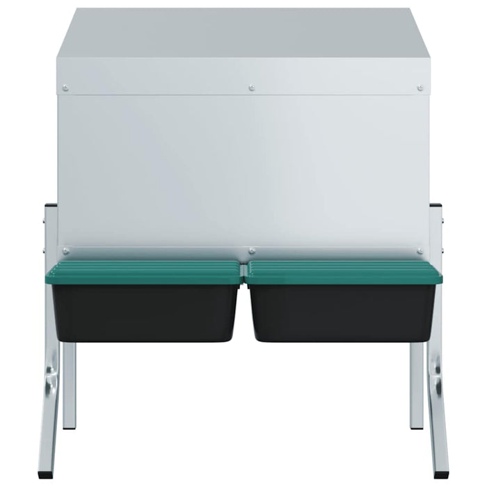 Nido per Polli 2 Scomparti con Gambe in Acciaio Zincato 4104903