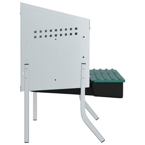 Nido per Polli 2 Scomparti con Gambe in Acciaio Zincato 4104903