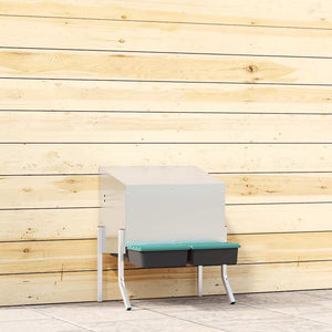 Nido per Polli 2 Scomparti con Gambe in Acciaio Zincato 4104903