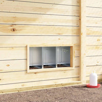 Nido per Galline a 3 Scomparti con Gambe in Acciaio Zincato