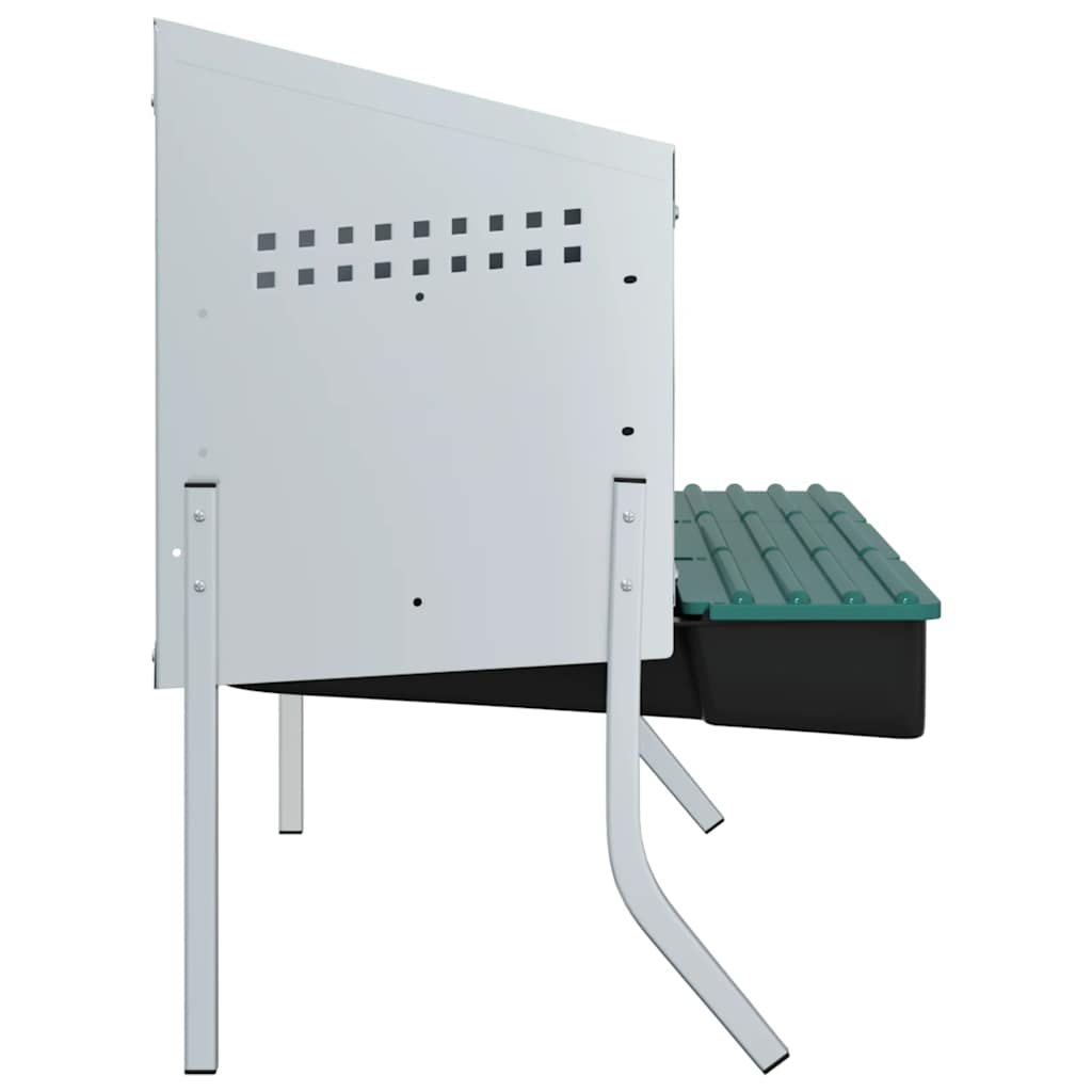 Nido per Polli 3 Scomparti con Gambe in Acciaio Zincato 4104904