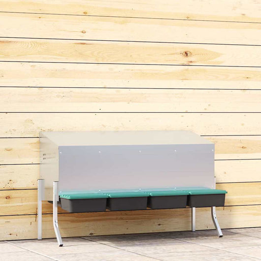 Nido per Galline a 3 Scomparti con Gambe in Acciaio Zincato