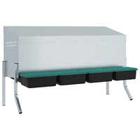 Nido per Polli 4 Scomparti con Gambe in Acciaio Zincato 4104905