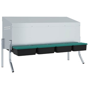 Nido per Polli 4 Scomparti con Gambe in Acciaio Zincato 4104905