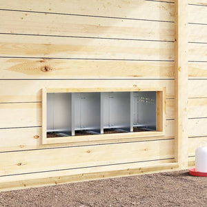 Nido per Galline a 4 Scomparti con Gambe in Acciaio Zincato