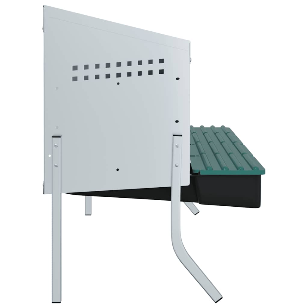 Nido per Polli 4 Scomparti con Gambe in Acciaio Zincato 4104905