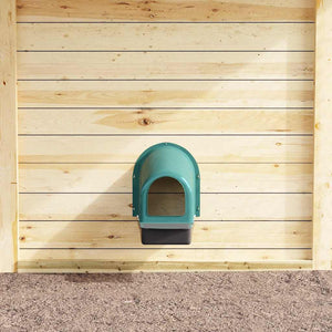 Nidi per Galline 4 pz da Parete in Plastica Verde Scuro