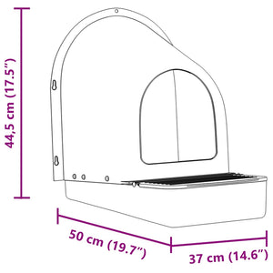 Cassette Nido per Polli 4 pz Da Parete in Plastica Verde Scuro 4104906