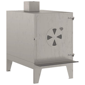 Stufa da Campeggio 35x50x60 cm in Acciaio Corten 859841