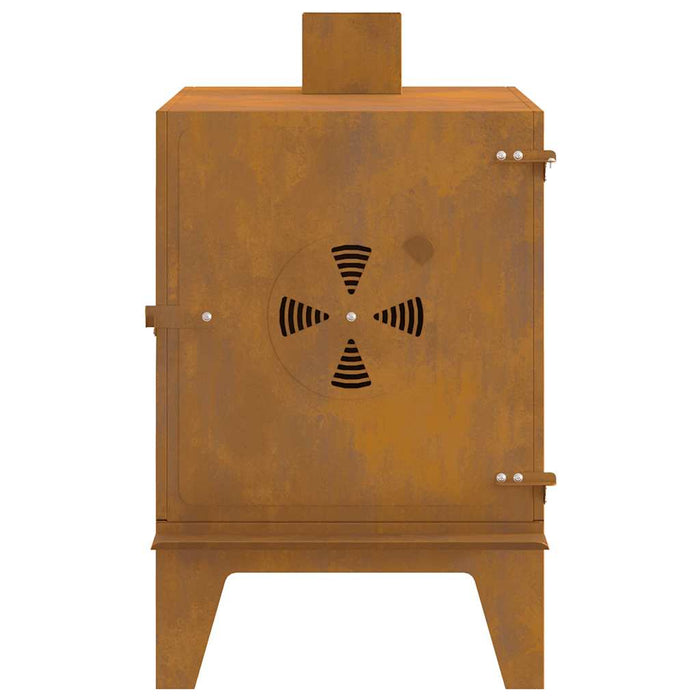 vidaXL Stufa da Campeggio 35x50x60 cm in Acciaio Corten