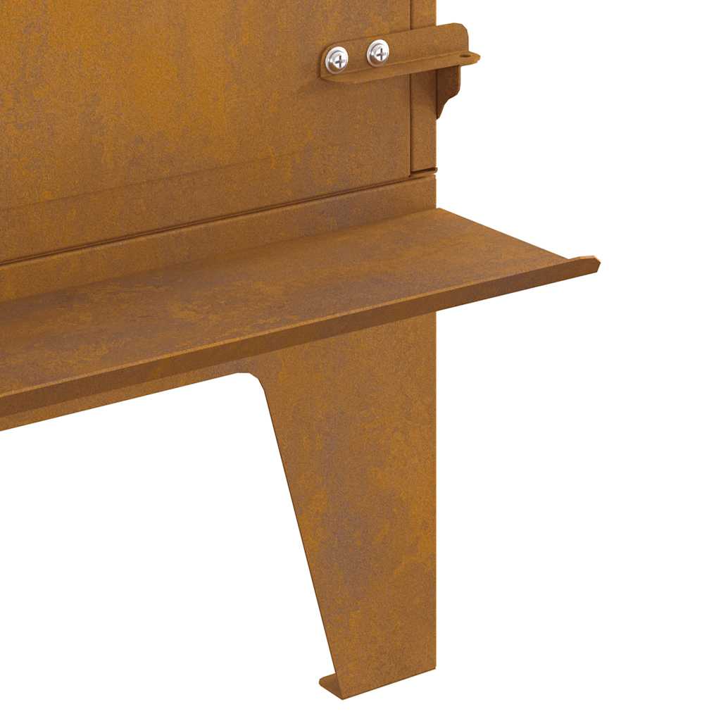 vidaXL Stufa da Campeggio 35x50x60 cm in Acciaio Corten