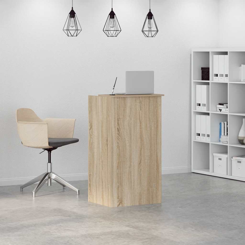vidaXL Banco Reception Rovere Sonoma 55x50x103,5 cm Legno Multistrato