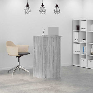Banco Reception Grigio Sonoma 55x50x103,5 cm Legno Multistrato 859020