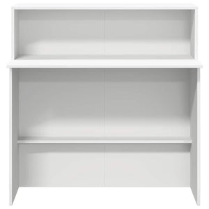 Banco Reception Bianco 100x50x103,5 cm in Legno Multistrato
