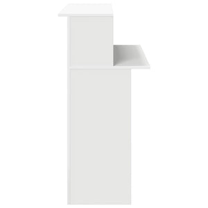 Scrivania per Reception Bianca 100x50x103,5 cm in Legno Massello 859024