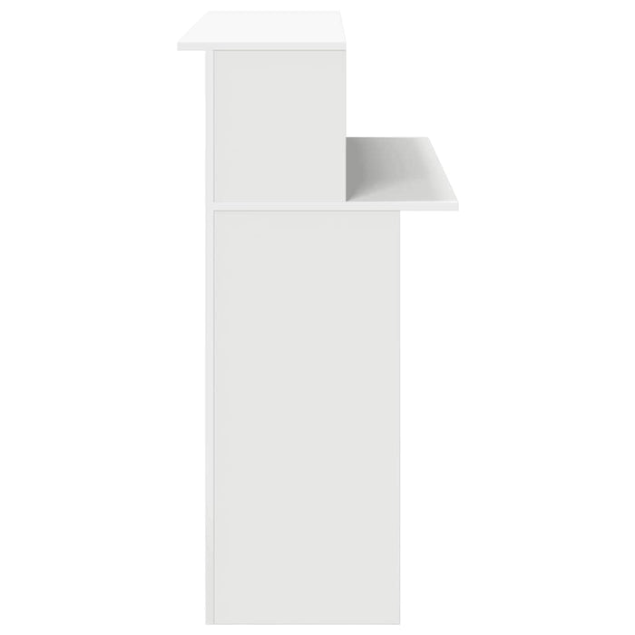 Scrivania per Reception Bianca 100x50x103,5 cm in Legno Massello 859024
