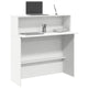 Scrivania per Reception Bianca 100x50x103,5 cm in Legno Massello 859024