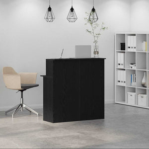 Banco Reception Nero 100x50x103,5 cm in Legno Multistrato 859025