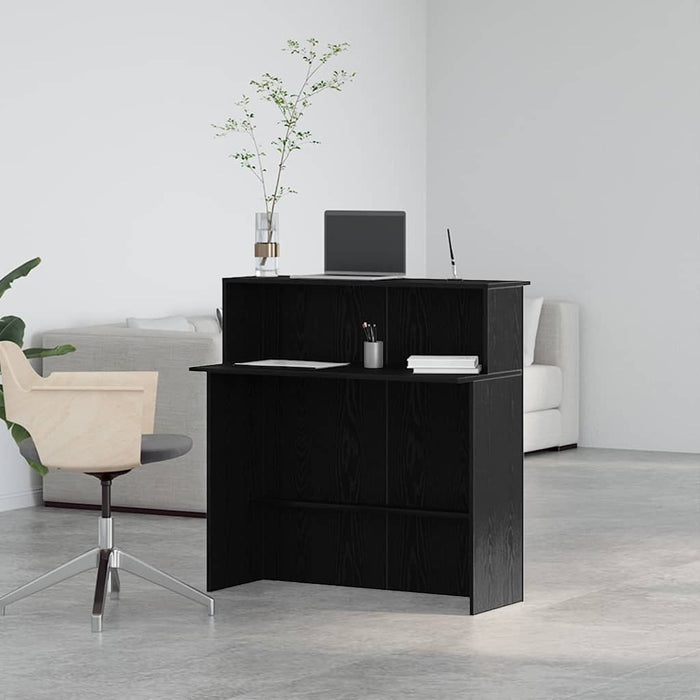 Banco Reception Nero 100x50x103,5 cm in Legno Multistrato 859025
